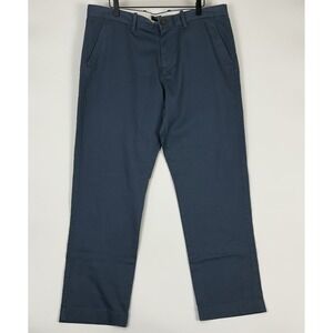 JCrew Mens Straight Pants Size 36 X 30 Blue Trouser Flex Stretch Office Preppy